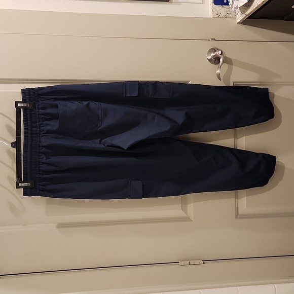 Old Navy High Waisted StretchTech Quick Dry Cargo Jogger Pants Navy Blue Size M - Picture 13 of 16